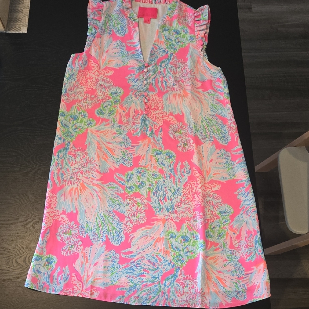Lilly Pulitzer Pink and Blue Floral Dress